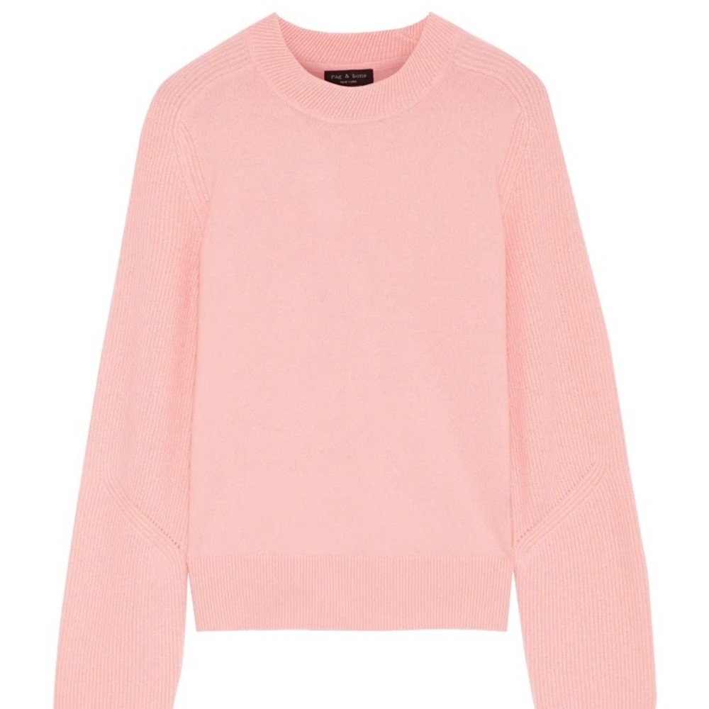 - Rag & bone !! Cashmere pink rose Logan sweater!!!
